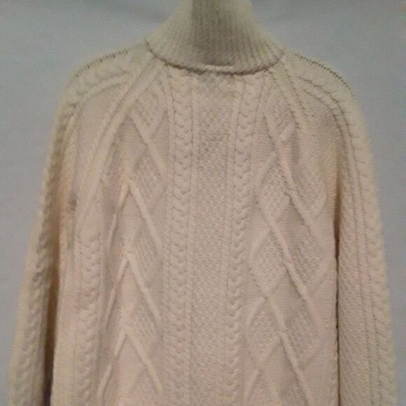NWT Aran Island  Handknit  Cardigan SIze Mens S 100% Merino Wool Made in Ireland - Picture 6 of 11